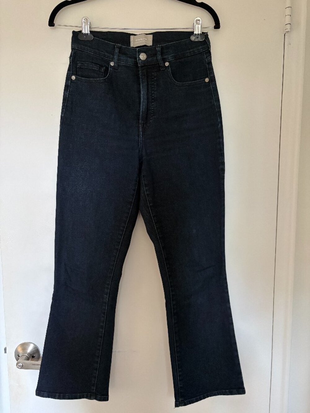 Everlane High Rise Kick Flare Dark Denim Size 27